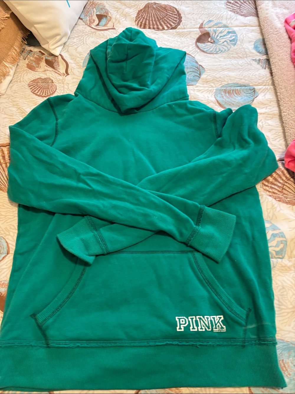 PINK Victoria's Secret Michigan state women’s Zip-Up Hoodie in green